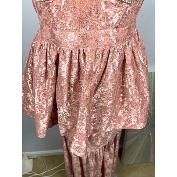 For Love & Lemons Shai Crystal Embellished Floral Tiered Maxi Dress Sz Small - Picture 7 of 11